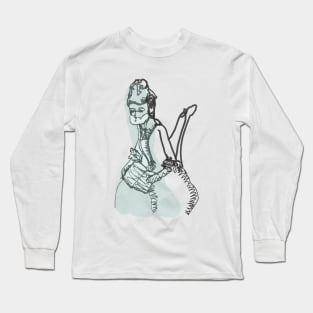 lady in blue Long Sleeve T-Shirt